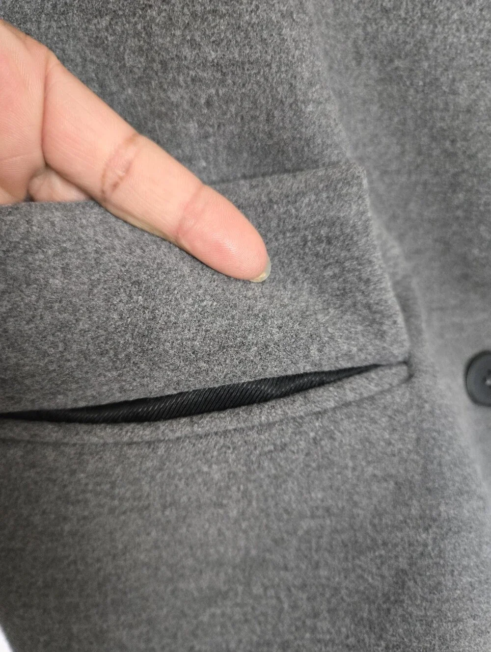 ZARA Heather Charcoal Grey Two-Button  Blazer
